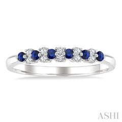 ASHI Alternate Gemstone & Diamond Band 46668PPFGSPWG