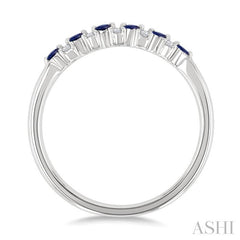 ASHI Alternate Gemstone & Diamond Band 46668PPFGSPWG