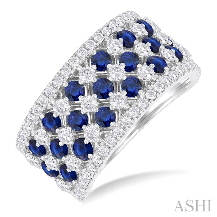 ASHI Gemstone & Diamond Fashion Band 46800PPFGSPWG-1.30