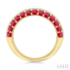 ASHI Gemstone & Diamond Fashion Band 46813PPFGRBYG