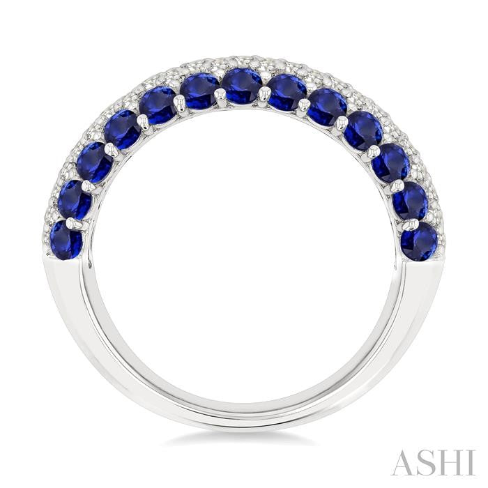 ASHI Gemstone & Diamond Fashion Band 46813PPFGSPWG