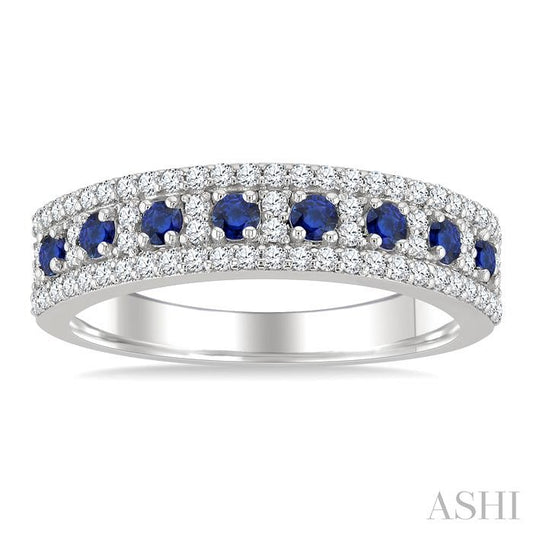 ASHI Gemstone & Diamond Fashion Band 46845PPFGSPWG