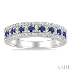 ASHI Gemstone & Diamond Fashion Band 46845PPFGSPWG