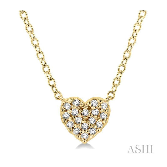 ASHI Heart Shape Petite Diamond Fashion Pendant 644A8PPTSPDYG