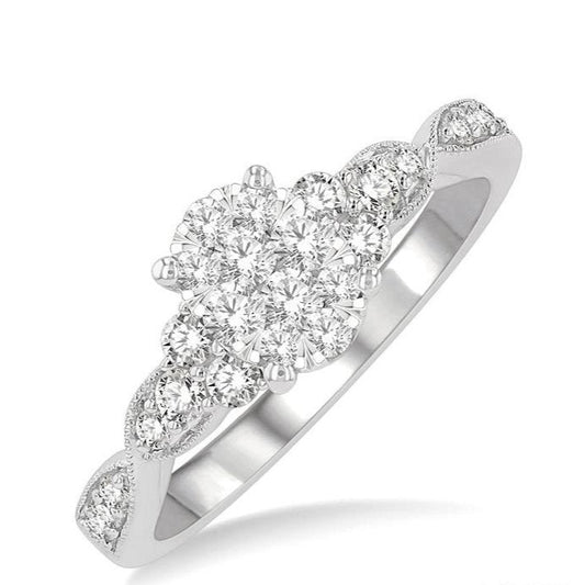Parkplace Jewelers Oval Shape Lovebright Diamond Engagement Ring 125G3PPFHWG