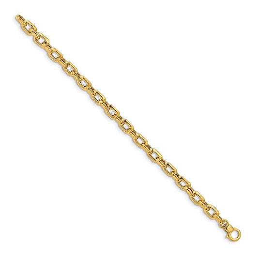 Quality Gold 14K Polished Fancy Link Bracelet SF2602-7.5