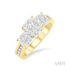 ASHI Round Shape Past Present & Future Lovebright Essential Diamond Ring 36912PPFVYW