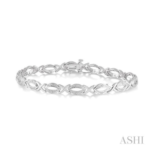 ASHI Silver Diamond Bracelet 85028PPSSSLTB