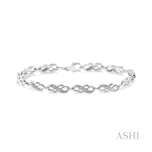 ASHI Silver Diamond Fashion Bracelet 85219PPSSSLTB