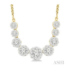 ASHI Lovebright Essential Diamond Smile Necklace 99361PPFVNKYW