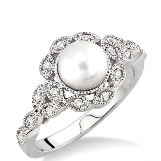 Parkplace Jewelers Pearl & Diamond Fashion Ring 55698PPTSWG