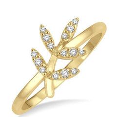 Parkplace Jewelers Stackable Leaf Petite Diamond Fashion Ring 387D8PPTSYG