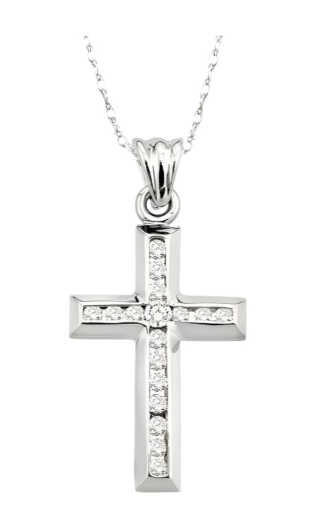 Parkplace Jewelers Channel Set Cross Diamond Pendant 95116PPTXPDW