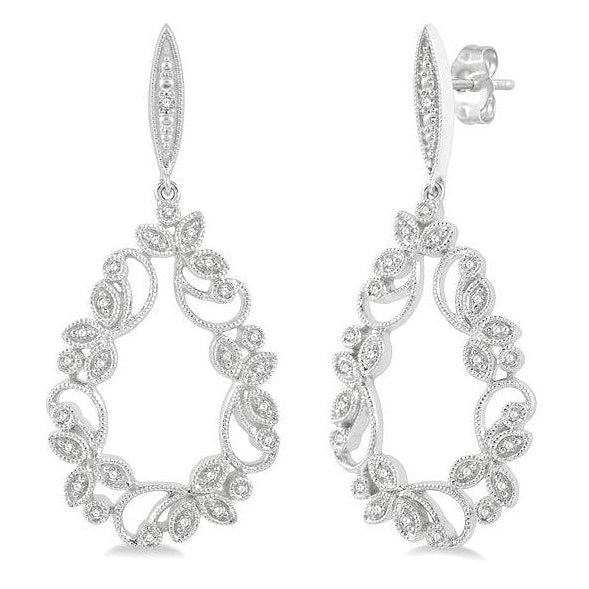 Parkplace Jewelers Drop Leaf Diamond Fashion Earrings 636B7PPTSERWG