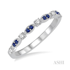 ASHI Gemstone & Diamond Band 46368PPFHSPWG