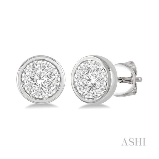 ASHI Round Shape Lovebright Essential Diamond Stud Earrings 921B5PPFGERWG