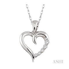 ASHI Heart Shape Journey Diamond Fashion Pendant 93669PPFXPDWG