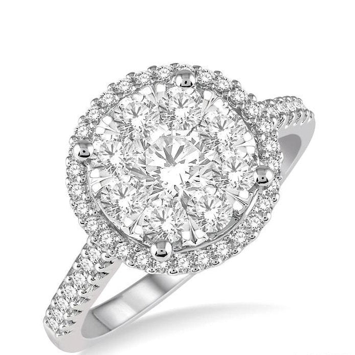 Parkplace Jewelers Round Shape Halo Lovebright Essential Diamond Engagement Ring 124F1PPFVWY