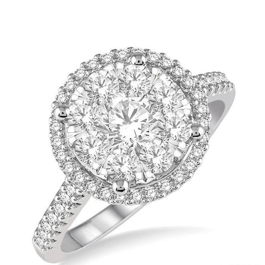 Parkplace Jewelers Round Shape Halo Lovebright Essential Diamond Engagement Ring 124F1PPFVWY