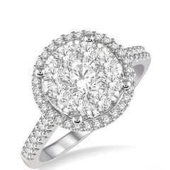 Parkplace Jewelers Round Shape Halo Lovebright Essential Diamond Engagement Ring 124F1PPFVWY