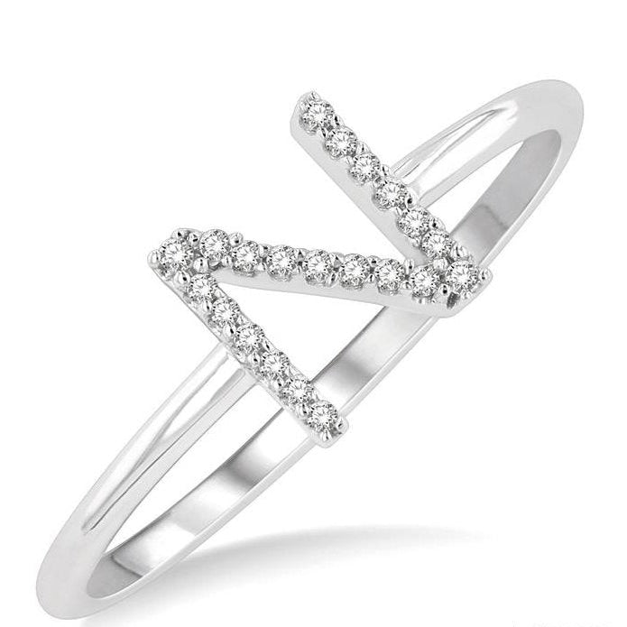 Parkplace Jewelers Block 'N' Initial Diamond Ring 365D9PPTSWG-N