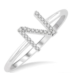 Parkplace Jewelers Block 'N' Initial Diamond Ring 365D9PPTSWG-N