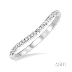 ASHI Curved Diamond Wedding Band 30348PPFGWG
