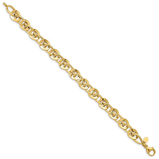 Quality Gold 14K Polished Fancy Link Bracelet SF2704-8