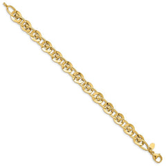 Quality Gold 14K Polished Fancy Link Bracelet SF2704-8