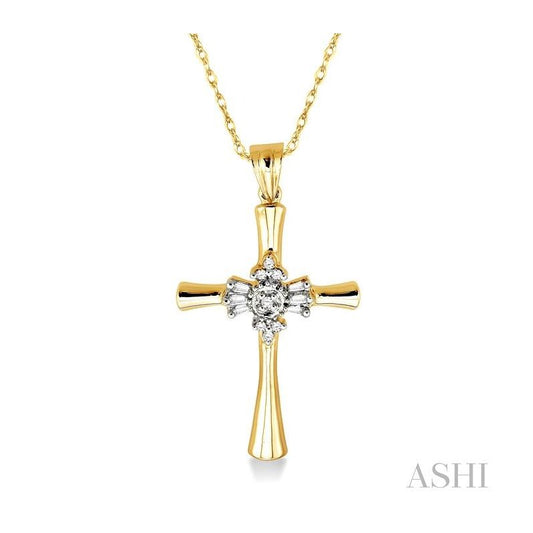 ASHI Cross Diamond Pendant 95068PPFXPD