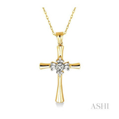 ASHI Cross Diamond Pendant 95068PPFXPD