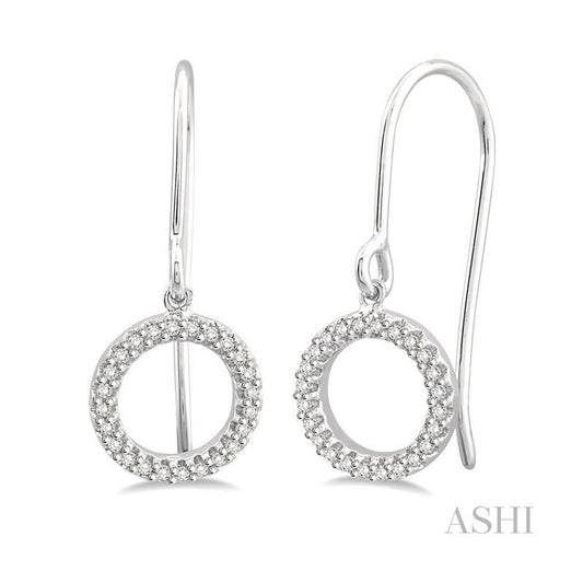 ASHI Circle Petite Diamond Fashion Earrings 627A8PPTSERWG