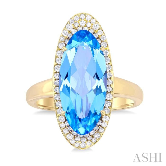 ASHI Oval Shape Gemstone & Halo Diamond Ring 50785PPFHBTYG