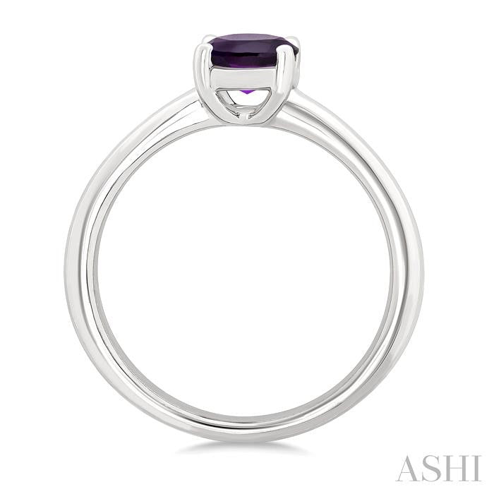ASHI Oval Shape Gemstone Solitaire Ring 50849PPF@AMWG-OV