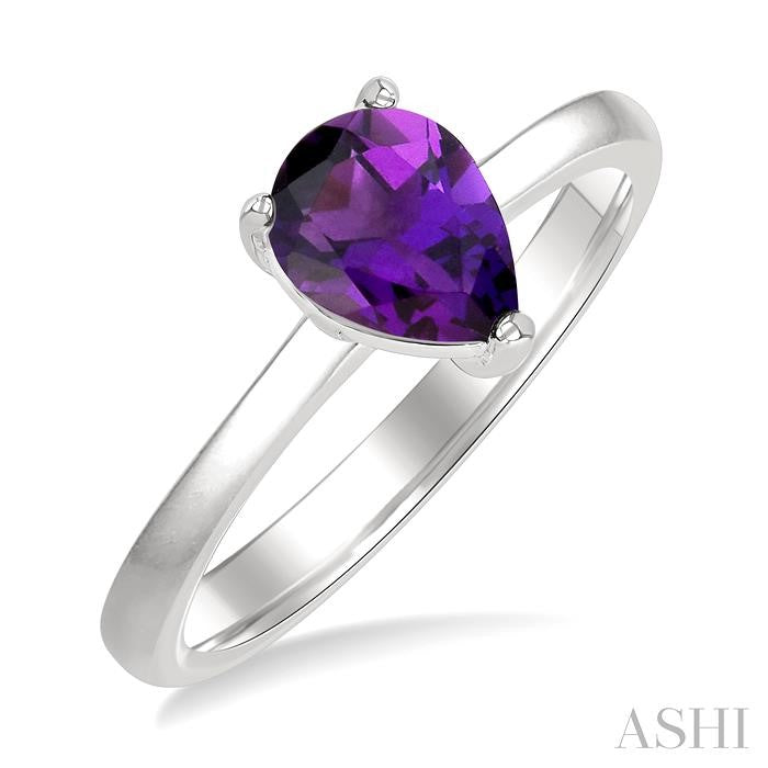 ASHI Pear Shape Gemstone Solitaire Ring 50849PPF@AMWG-PR