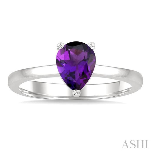 ASHI Pear Shape Gemstone Solitaire Ring 50849PPF@AMWG-PR