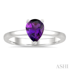 ASHI Pear Shape Gemstone Solitaire Ring 50849PPF@AMWG-PR