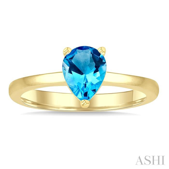 ASHI Pear Shape Gemstone Solitaire Ring 50849PPF@BTYG-PR
