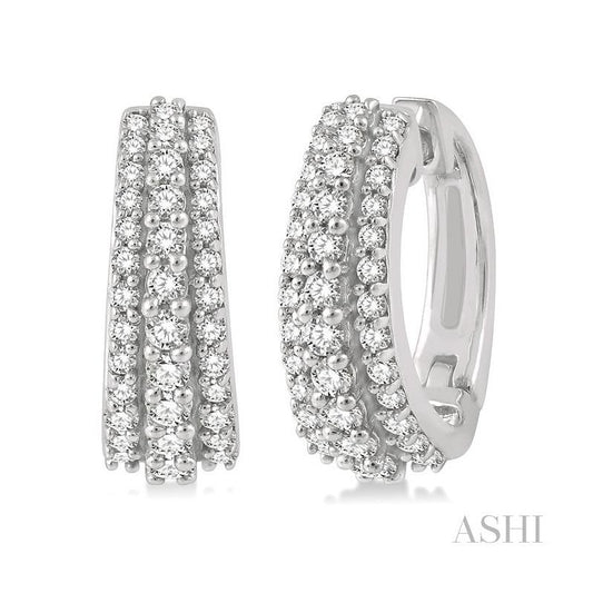 ASHI Petite Diamond Huggie Fashion Earrings 638C3PPFGERWG