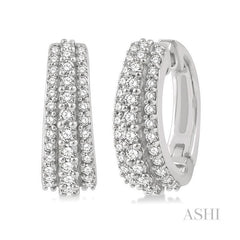 ASHI Petite Diamond Huggie Fashion Earrings 638C3PPFGERWG