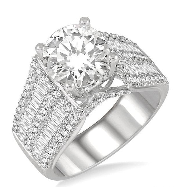 Parkplace Jewelers Round Shape Semi-Mount Diamond Engagement Ring 226H0PPFRWG-SM-1.60