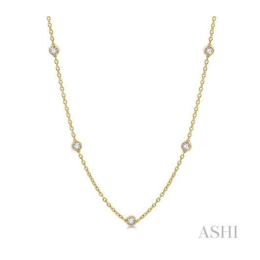 ASHI Diamond Station Necklace 990A1PPFHNKYG