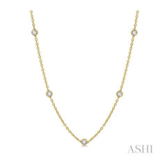 ASHI Diamond Station Necklace 990A1PPFHNKYG