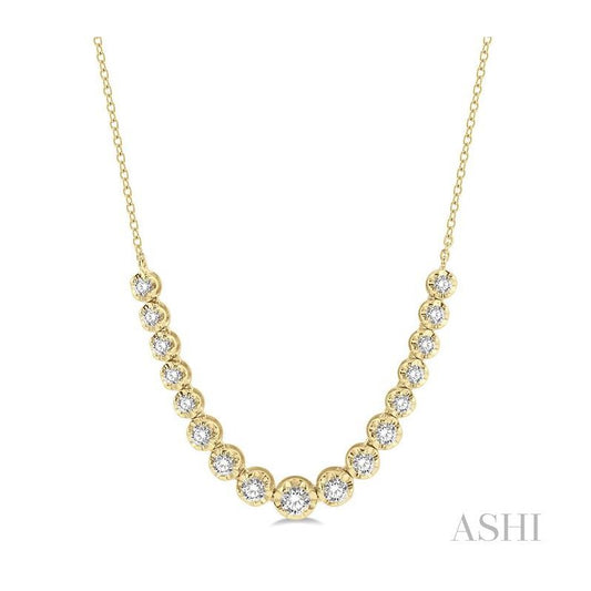ASHI Illusion Diamond Necklace 99931PPFGNKYG