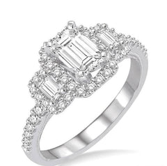 Parkplace Jewelers Emerald Shape Semi-Mount Halo Diamond Engagement Ring 243C3PPFVWG-SM