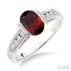ASHI Oval Shape Gemstone & Diamond Ring 51258PPFXGTWG