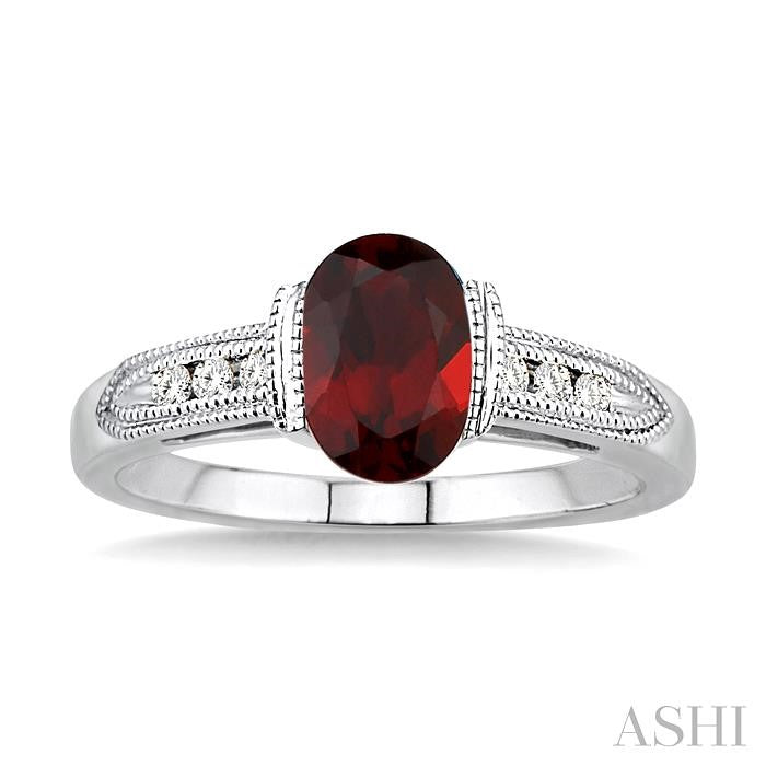 ASHI Oval Shape Gemstone & Diamond Ring 51258PPFXGTWG