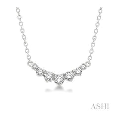 ASHI Graduated Diamond Smile Necklace 991HQPPFGNKWG