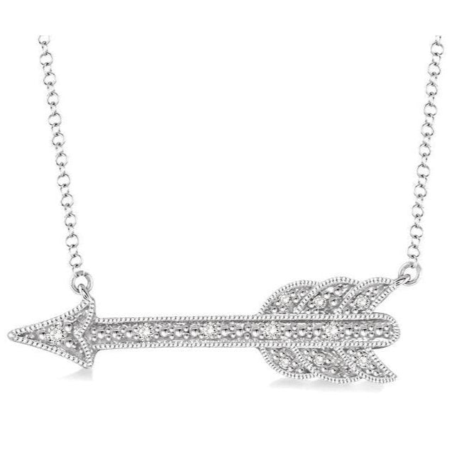 Parkplace Jewelers Silver Arrow Diamond Fashion Pendant 86989PPSSSLPD