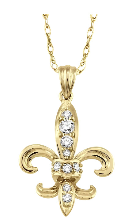 Parkplace Jewelers Fleur De Lis Diamond Pendant 94708PPFVPDYG